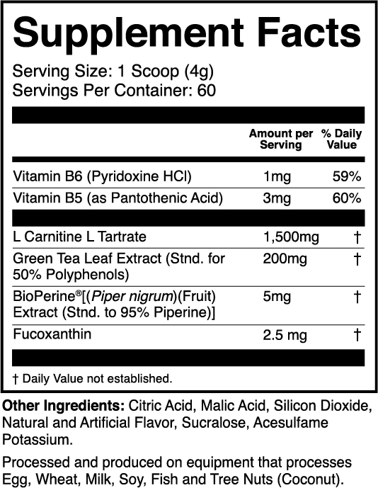 L-Carnitine w/ Fucoxanthin - Image 2