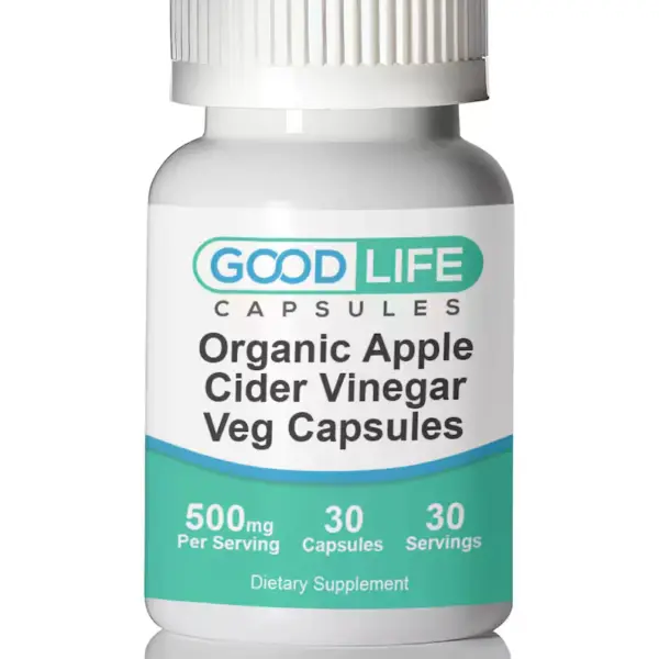 Organic Apple Cider Vinegar 500mg Vegan Capsules All Natural Supplement