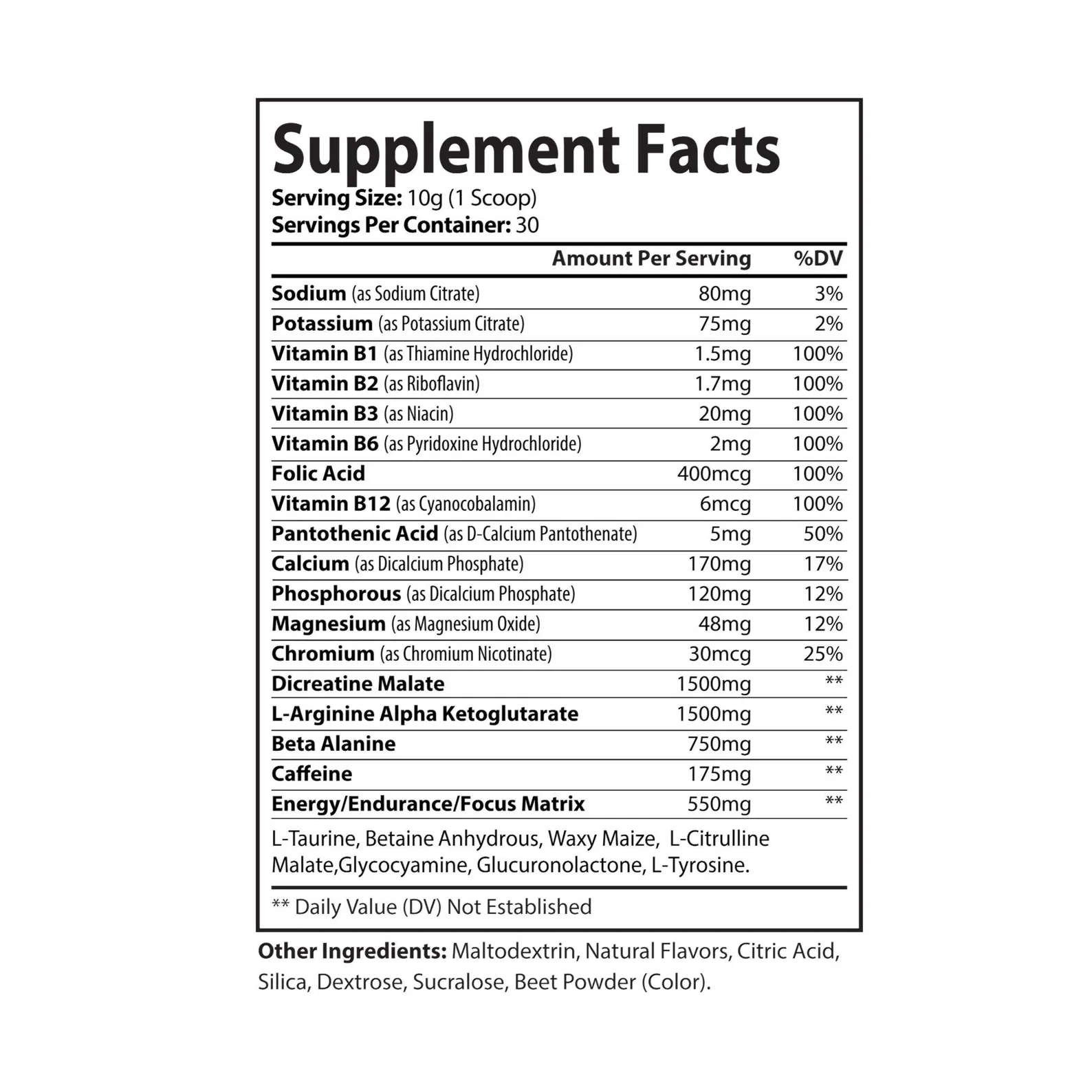 Pre-Workout Supplement, Watermelon (300g, 10.58oz) - Image 2