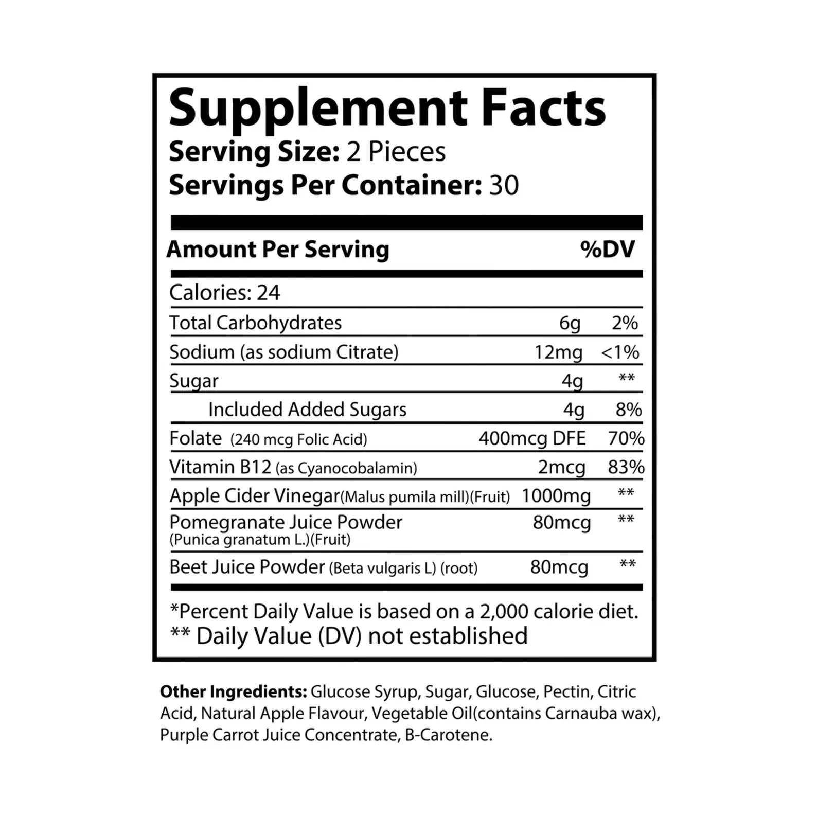 Apple Cider Vinegar Gummies 60 Gummies - Image 2