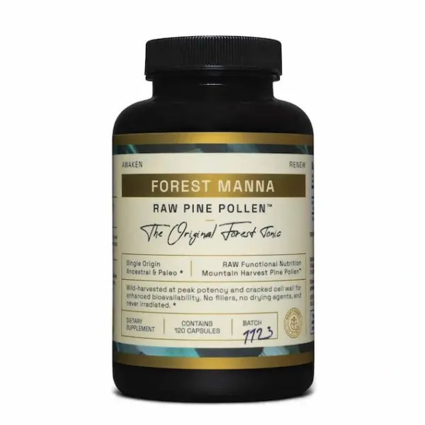 Forest Manna RAW Pine Pollen™ Capsules – 120 Count