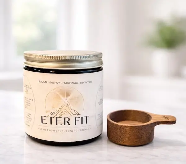 ÉTER FIT Clean Pre-Workout Energy Formula, Natural Caffeine, Focus, Endurance, Definition, 20 Servings