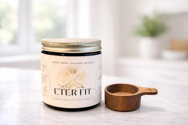ÉTER FIT Clean Pre-Workout Energy Formula, Natural Caffeine, Focus, Endurance, Definition, 20 Servings