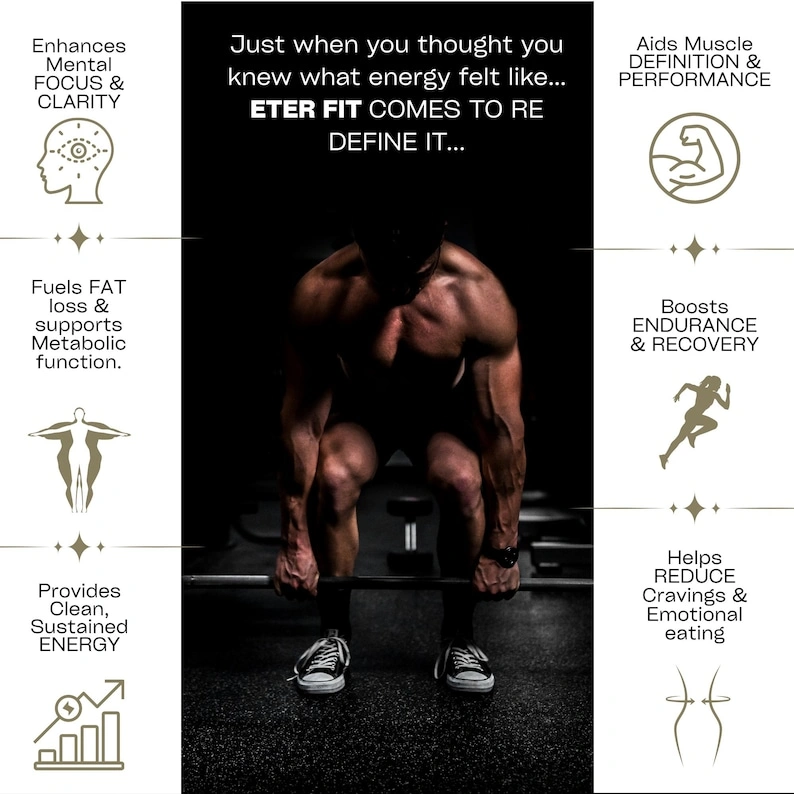 ÉTER FIT Clean Pre-Workout Energy Formula, Natural Caffeine, Focus, Endurance, Definition, 20 Servings - Image 2