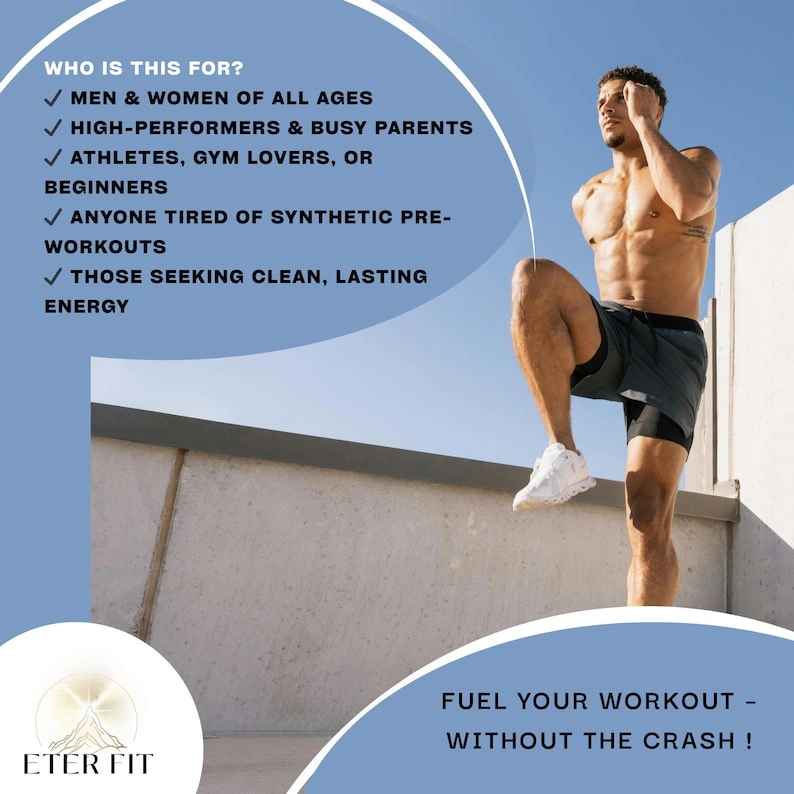 ÉTER FIT Clean Pre-Workout Energy Formula, Natural Caffeine, Focus, Endurance, Definition, 20 Servings - Image 6