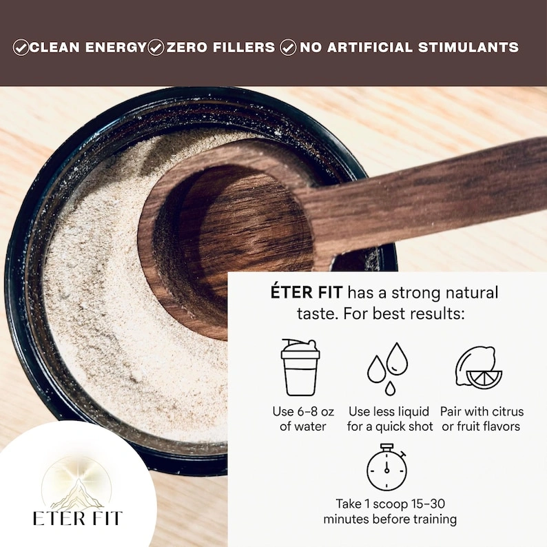 ÉTER FIT Clean Pre-Workout Energy Formula, Natural Caffeine, Focus, Endurance, Definition, 20 Servings - Image 7