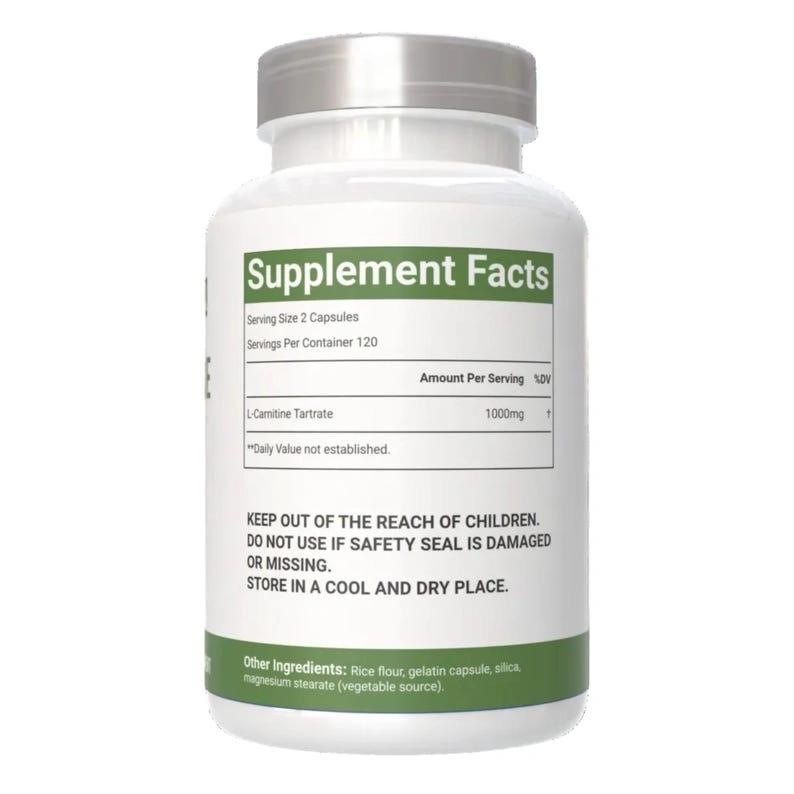 VitaCosmoX L-Carnitine Tartrate - 240 Vegan Capsules - Image 5