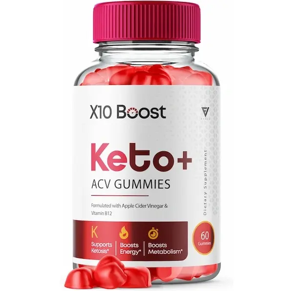 X10 Boost Keto ACV Gummies, Keto + ACV Gummies Apple Cider Vinegar Folate Vitamin Supplement 1000MG