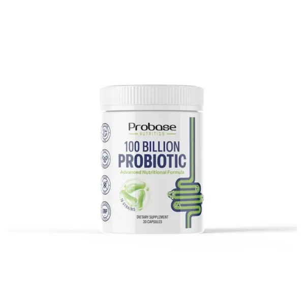 100 Billion CFU Probiotic, 10 Strains, 30 Veggie Capsules