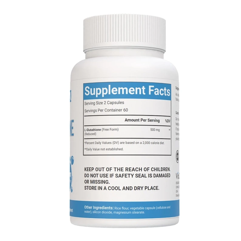 Vegan Glutathione Supplement – 500mg Antioxidant, 120 Capsules - Image 6