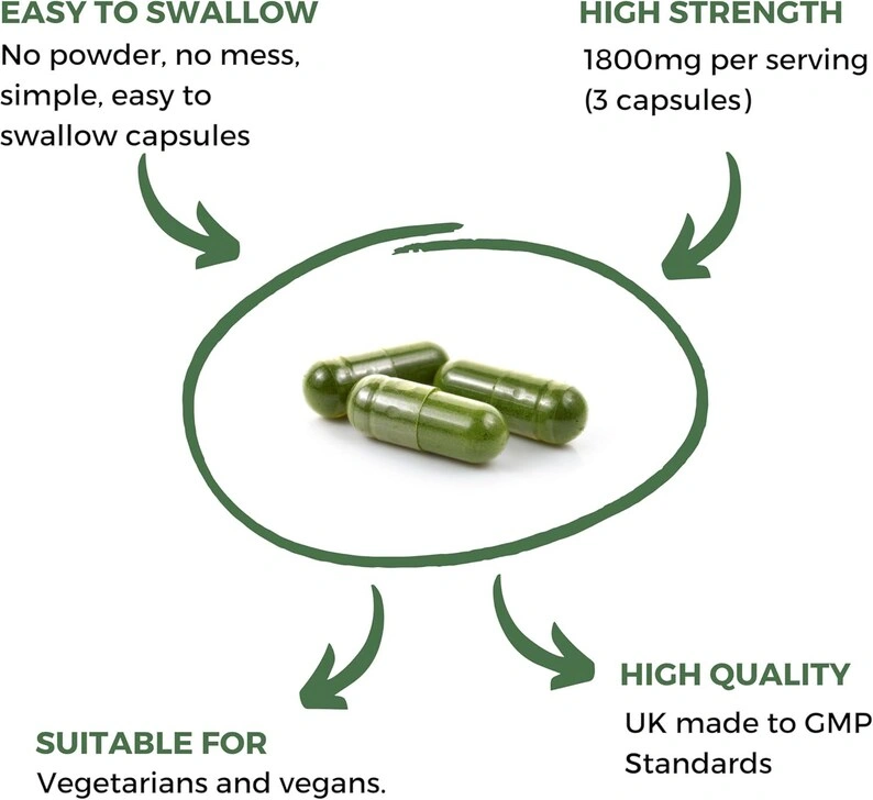 High Strength Moringa Capsules: 600mg Vegan Superfood Supplement - Image 3