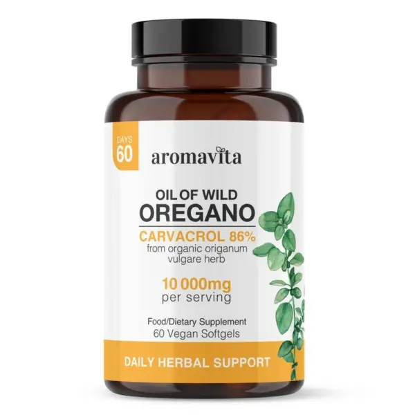 Wild Greek Oregano Oil Extra Strength Capsules – 100% Pure, Natural Supplement