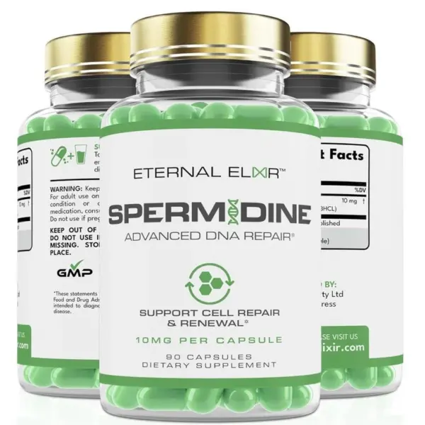 Spermidine Supplement Capsules, Vegan Friendly 10mg Capsules, 90 Cellular Health Support Capsules