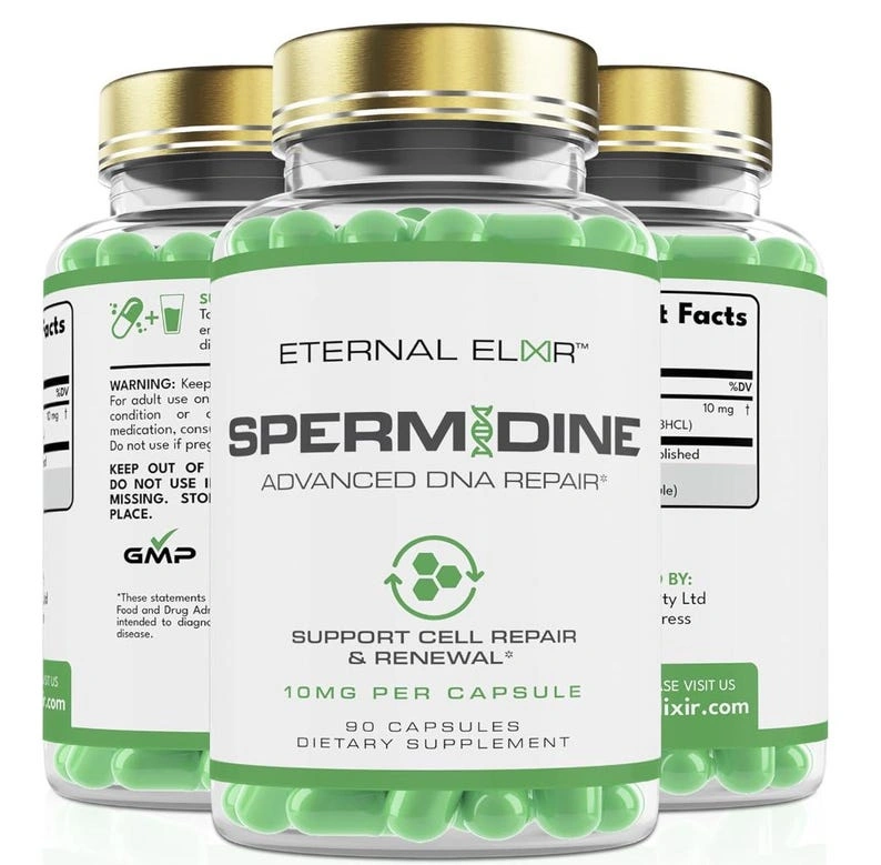 Spermidine Supplement Capsules, Vegan Friendly 10mg Capsules, 90 Cellular Health Support Capsules
